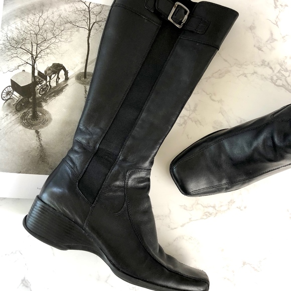 clarks square toe boots